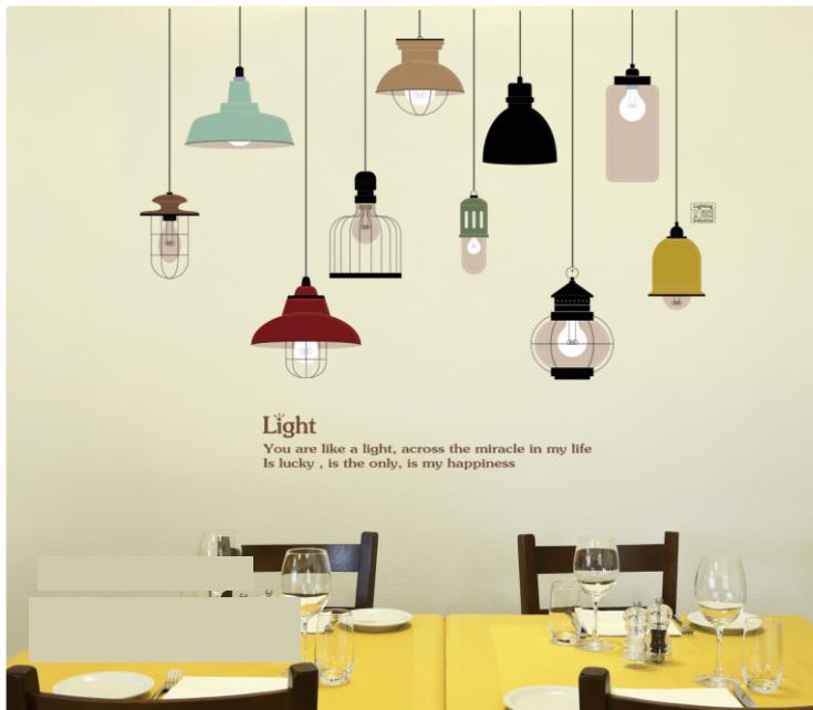 Decan dán tường Đèn lồng thưa JM7306-69