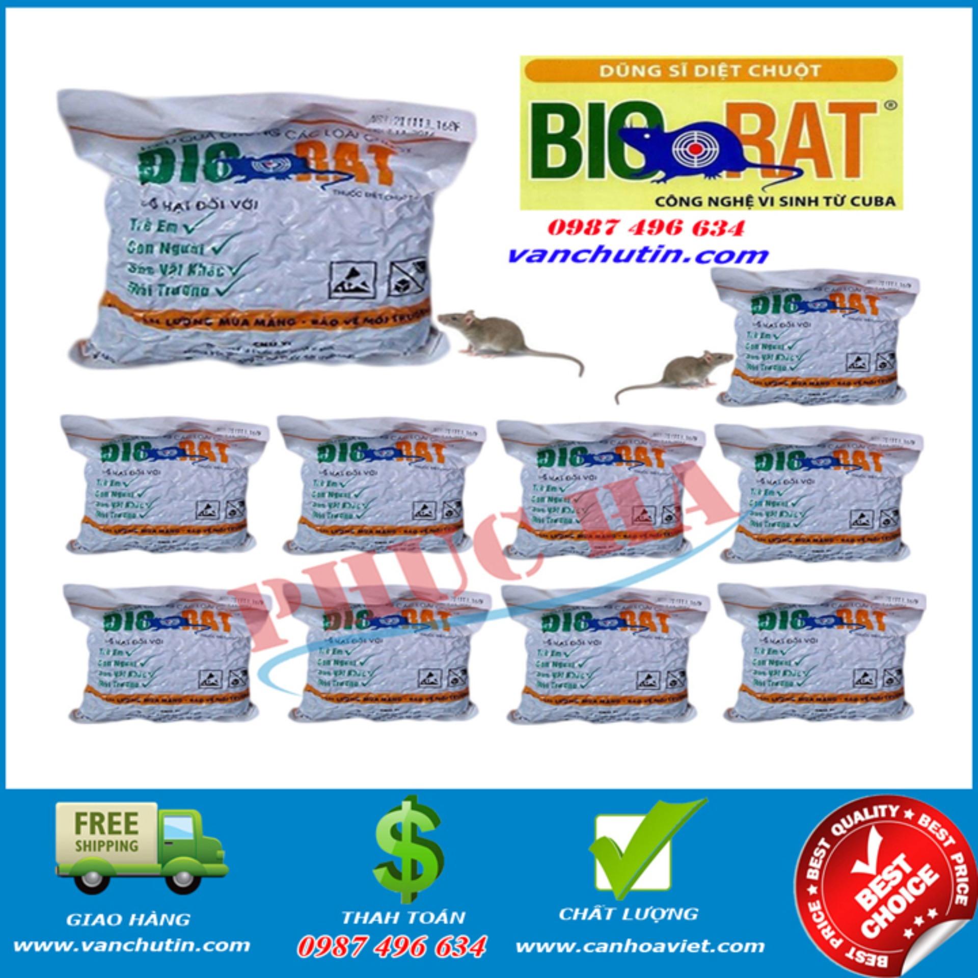 Thuốc diệt chuột sinh học Biorat Cuba 10 Gói dạng lúa mầm