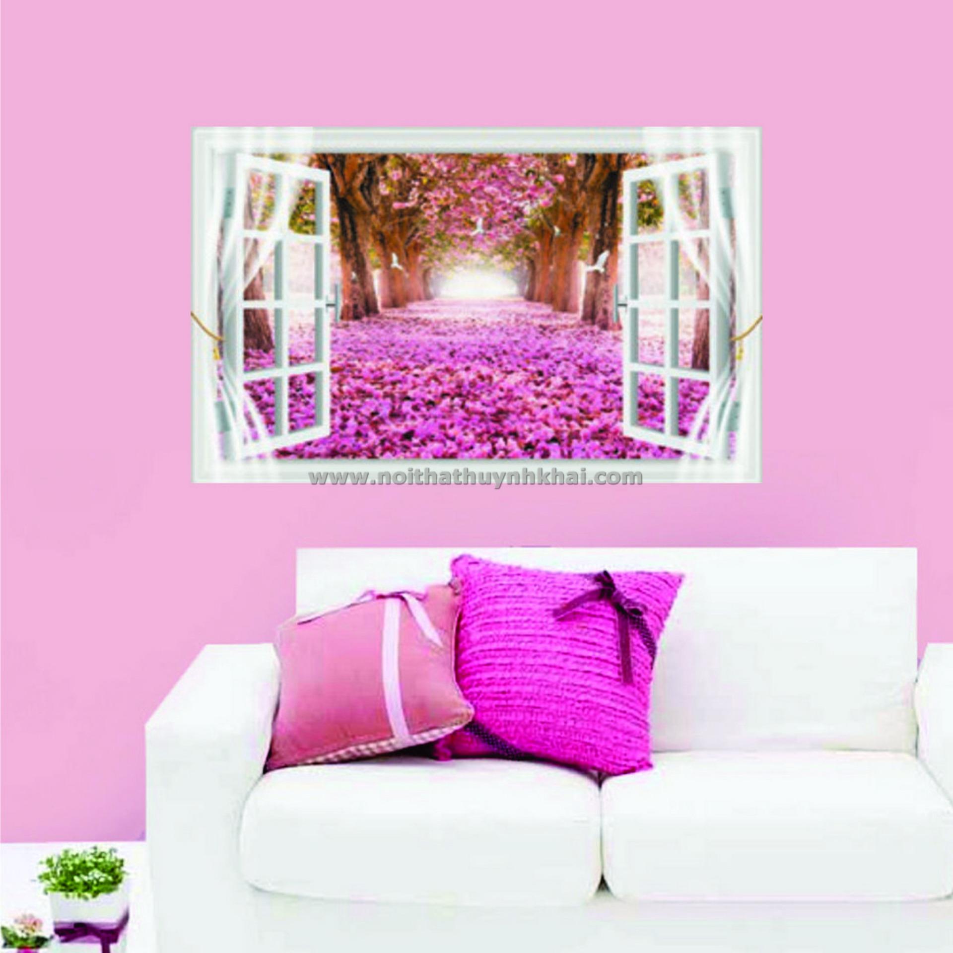 Tranh dán tường cửa sổ 3D cao cấp - CS 81