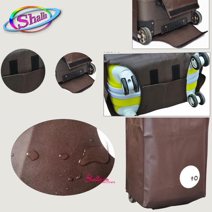Vải Bọc trùm Vali Size 24 inch (nâu, hồng)