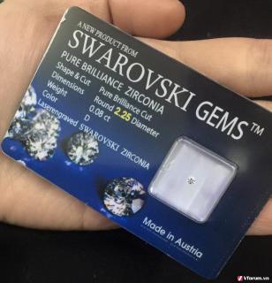 HCMĐá kim cương nhân tạo đính răng đế nhọn ép Swarovski vỉ 2.0 ly thumbnail