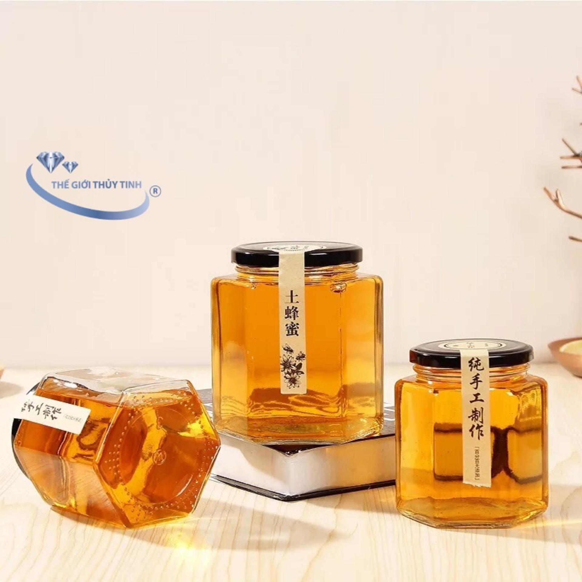 [HCM]HŨ THỦY TINH LỤC GIÁC ĐỰNG THỰC PHẨM 180ML