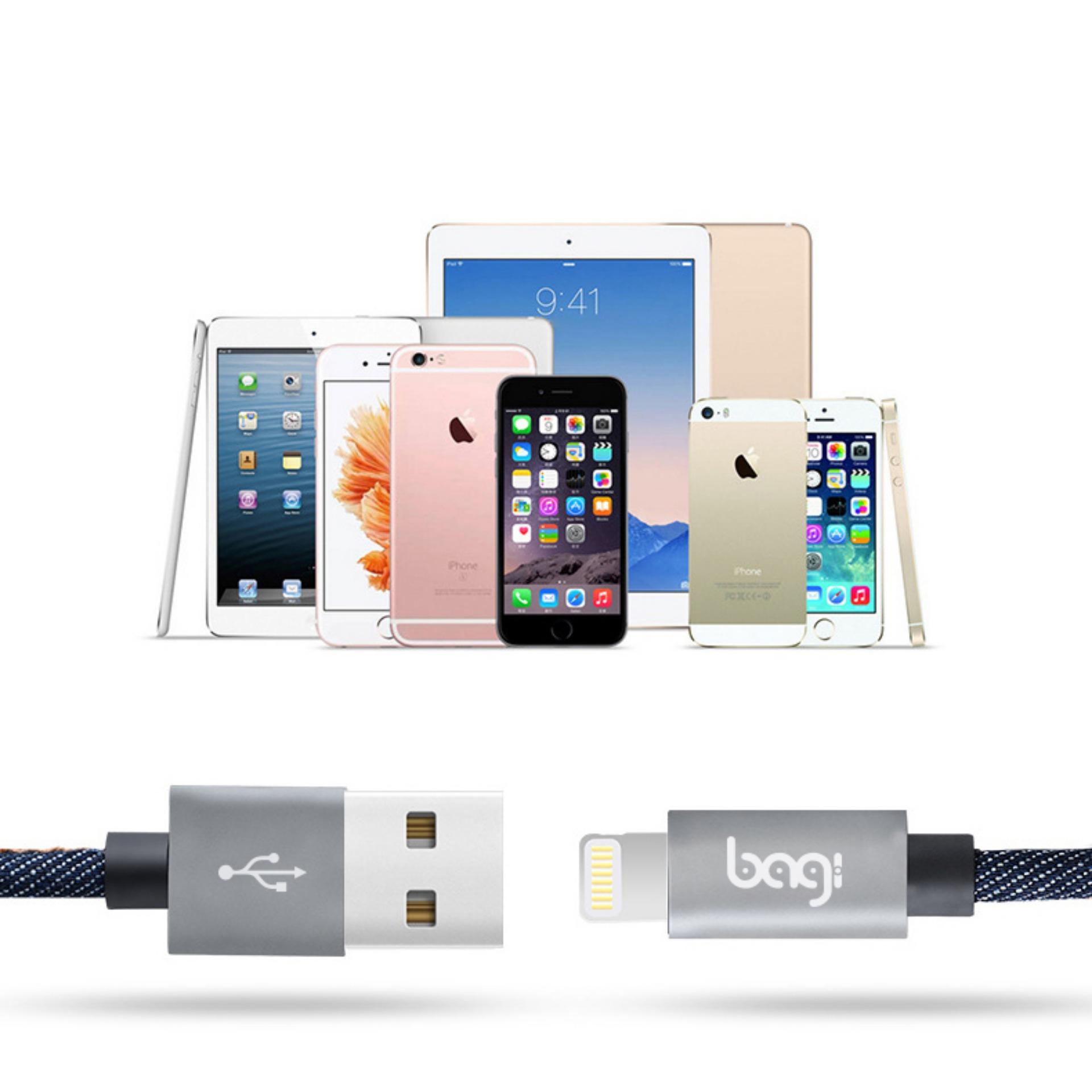 Cáp sạc lightning Bagi chuẩn MFI cho iPhone/ iPad/ iPod - BH 12 tháng