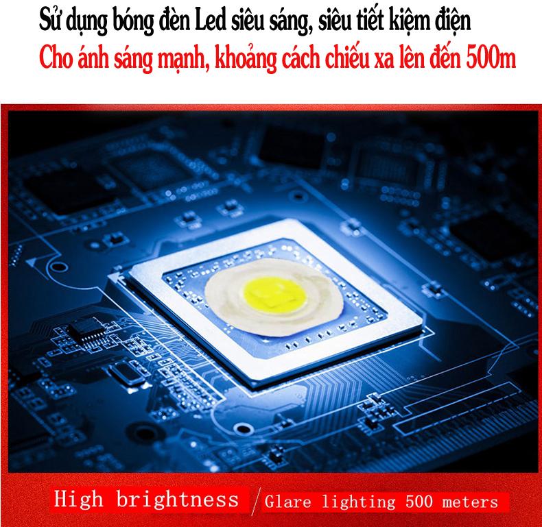 Đèn Pin sạc điện cầm tay siêu sáng led-7045