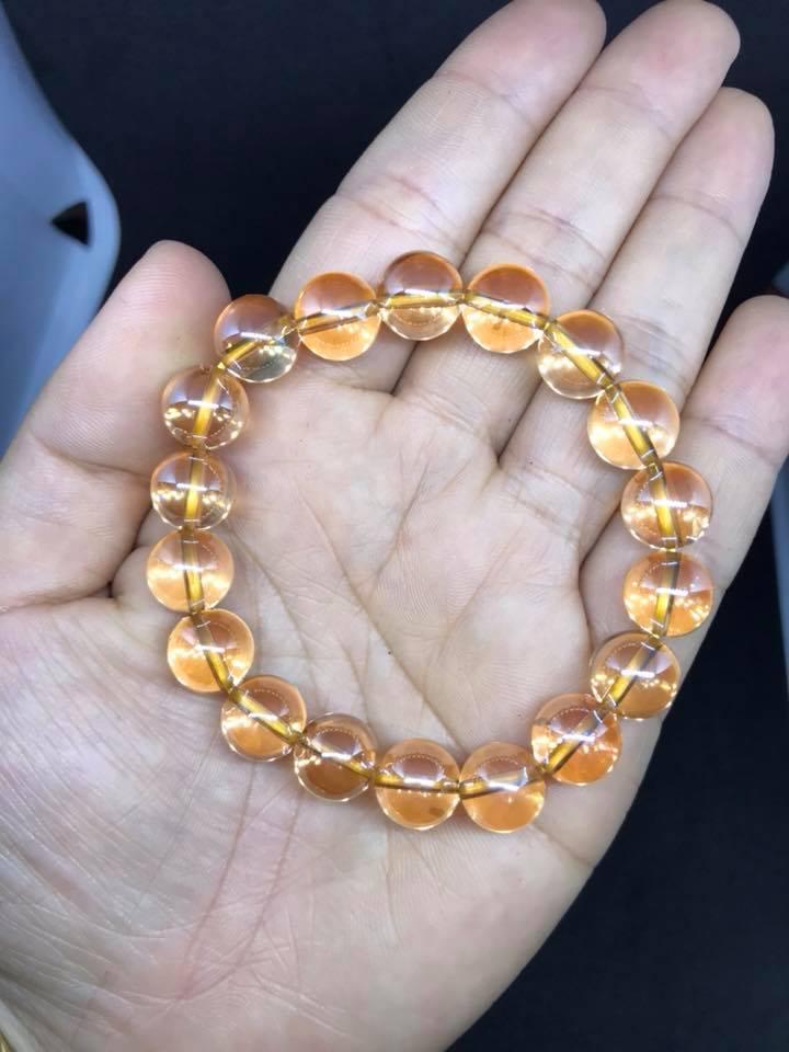 [HCM]VÒNG TAY THẠCH ANH VÀNG 10LY ( VIP)