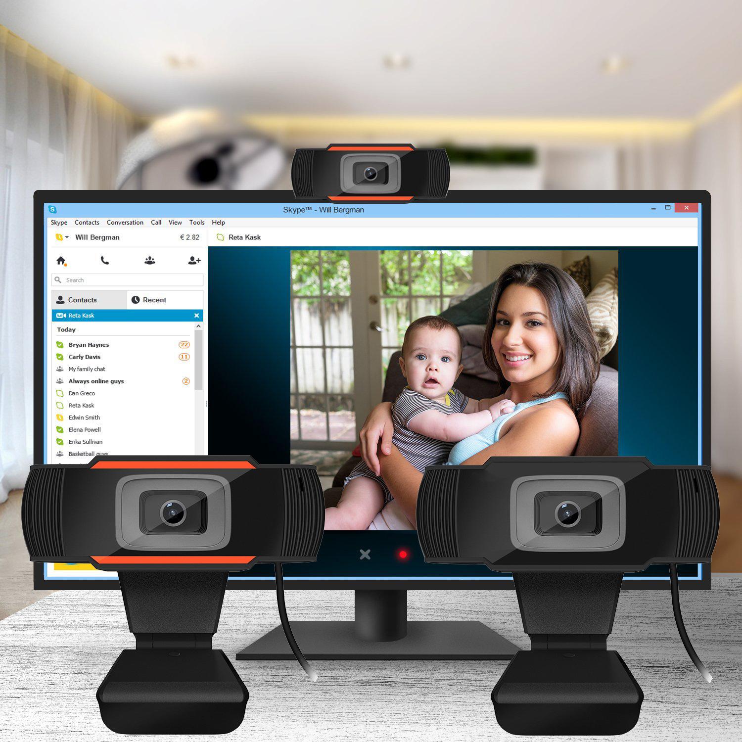A870 USB Webcam,Web Camera,Web cam Desktop camera With Built-in MIC for Video Calling and Recording