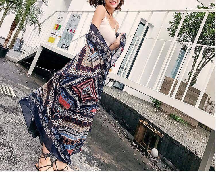 KHĂN THỔ CẨM ĐI BIỂN TRÁNH GIÓ ĐA NĂNG