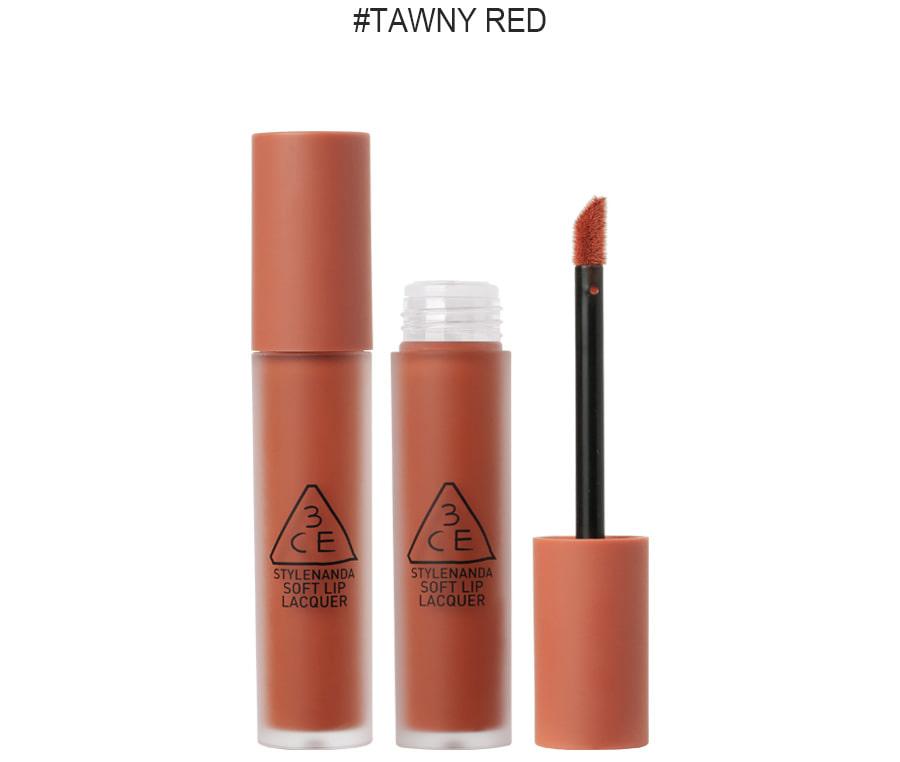 SON KEM LÌ 3CE SOFT LIP LACQUER #TAWNY RED