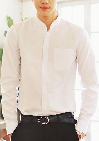 Áo sơ mi nam Cổ trụ tay dài