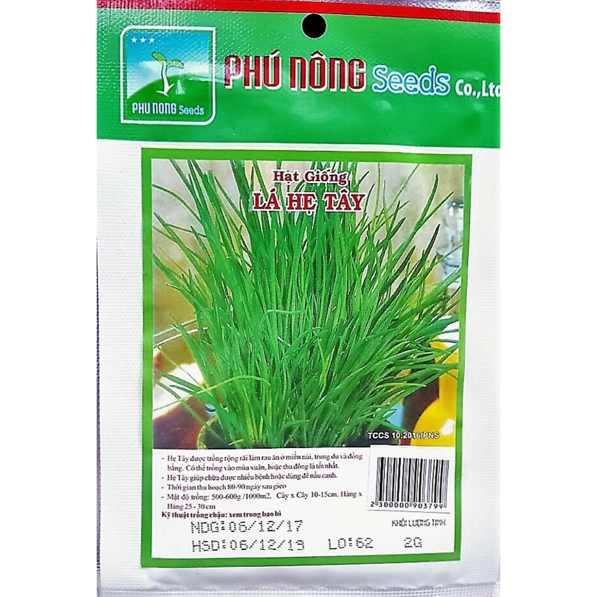 [HCM]Hạt Giống Hẹ Tây (Chives) Phú Nông - KLT 2g .