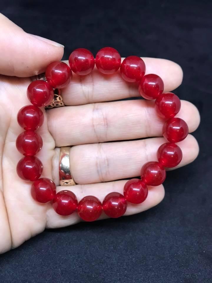 [HCM]VÒNG TAY ĐÁ HUYẾT LONG 10LY