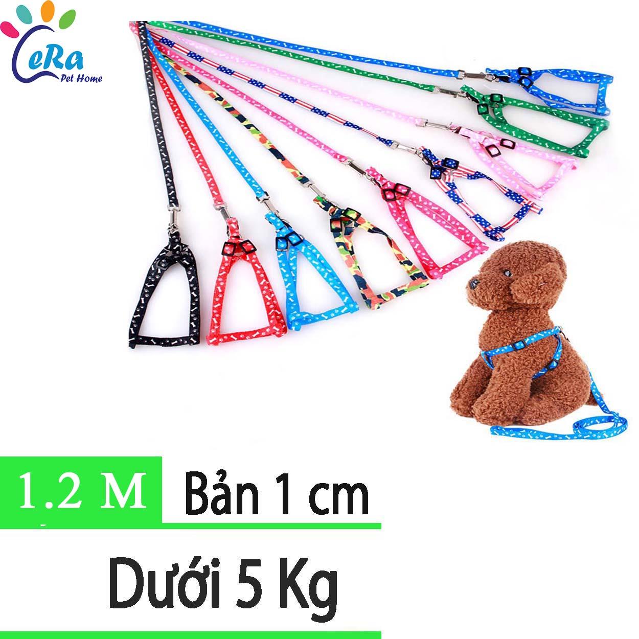 Dây Dắt Yếm Chó Mèo Họa Tiết Xương Size S (Dây Dắt 004)