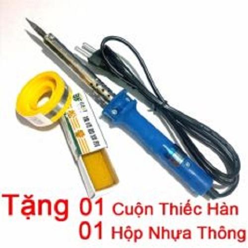 Mỏ hàn tặng kèm cuộn thiếc và cục nhựa thông