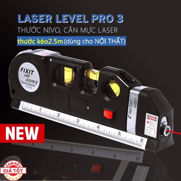 Thước laser đo thẳng, ngang, góc kiêm thước dây 2.5m