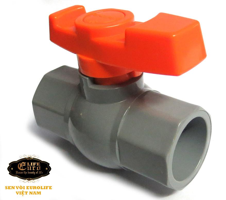 Bộ 5 van PVC 34  Eurolife (Xám, tay cam) (Mẫu cũ)
