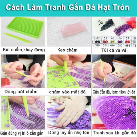 [HCM]Tranh đính đá Mã đáo thành công LV032