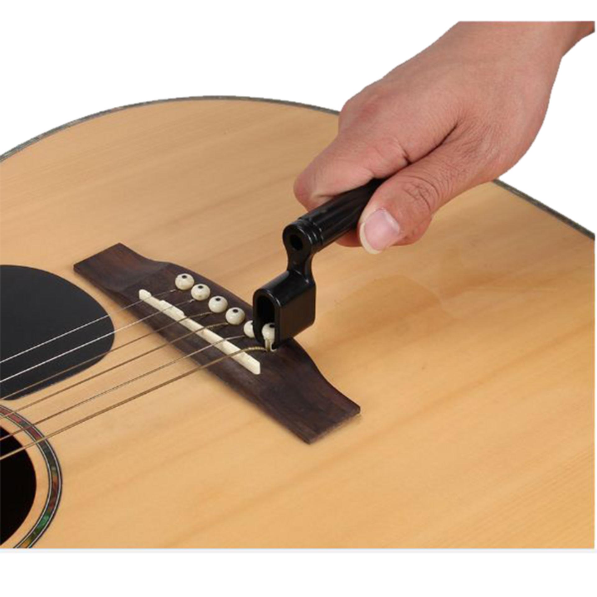 Bộ 6 khóa đàn guitar Acoustic đúc Niken đặc (tặng pick, hộp pick, dán chống xước, tay quay lên dây đàn)
