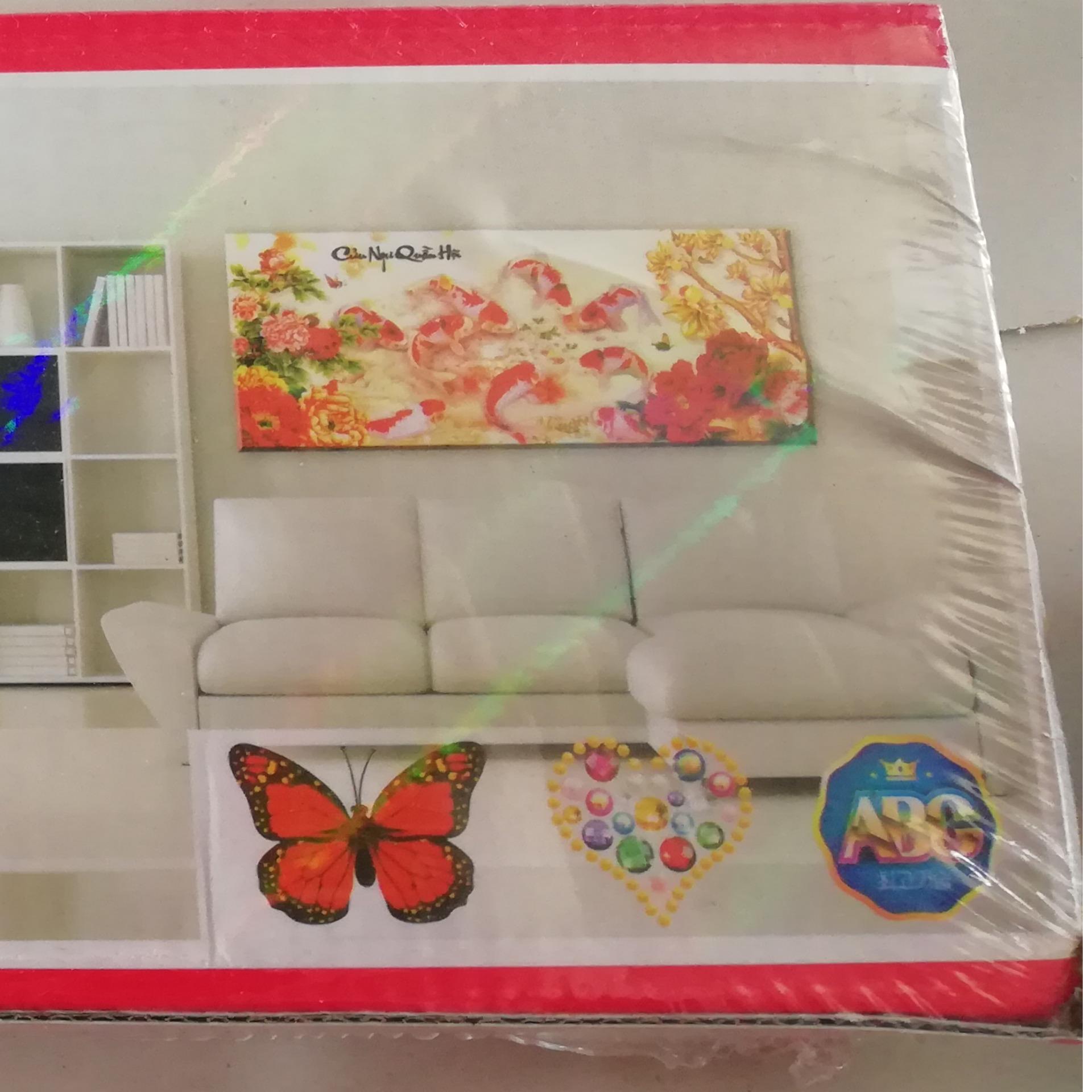 Tranh đính đá cửu ngư quần hội DF323-Ngọc Thịnh