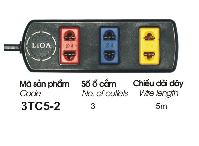 Ổ cắm kéo dài phổ thông lioa 3tc5-2