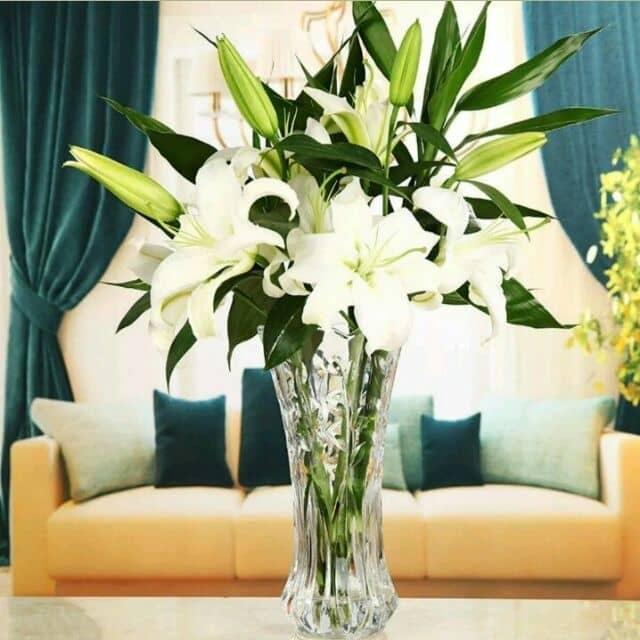 Bình cắm hoa thủy tinh cao cấp 25cm