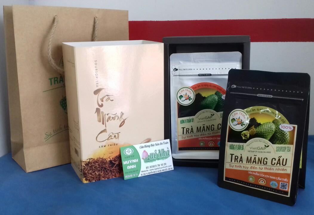 HỘP COMBO 2 TÚI TRÀ MÃNG CẦU CẨM THIỀU 100G (Trà hương vị thuần tuý và Trà hương vị đậm đà)