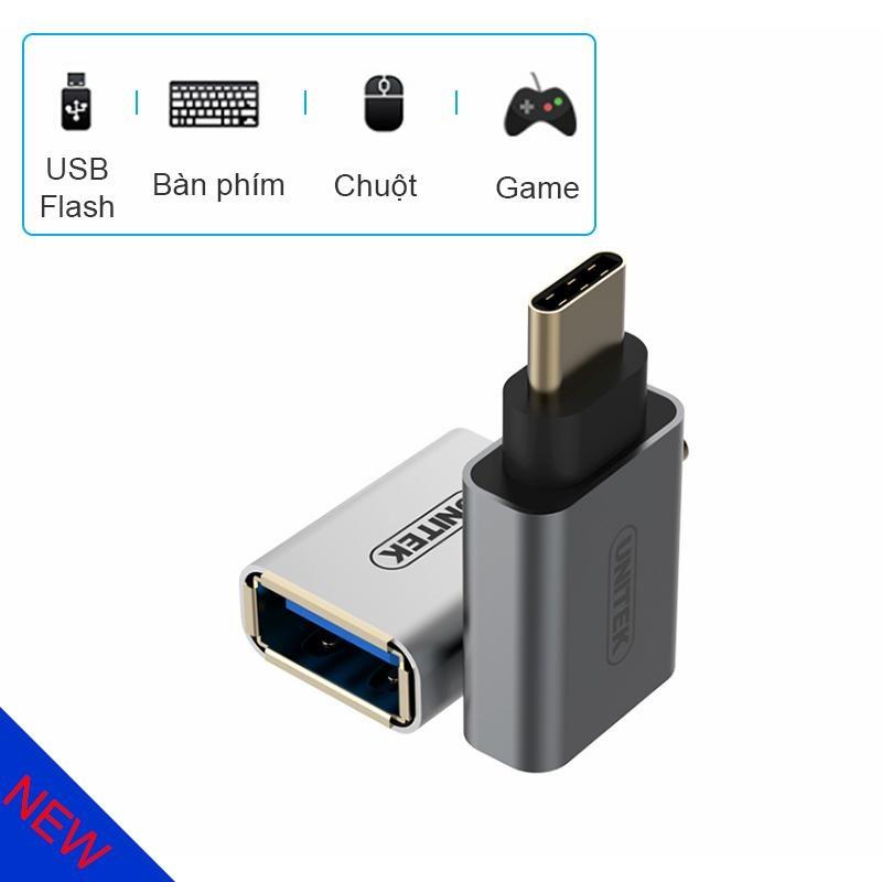 Đầu chuyển usb type-c ra usb 3.0 đầu âm otg unitek y-a025cgy,