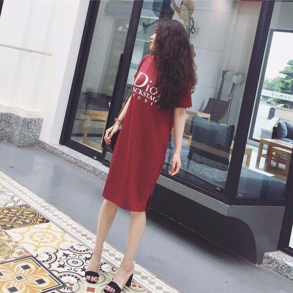 Đầm suông in chữ D797