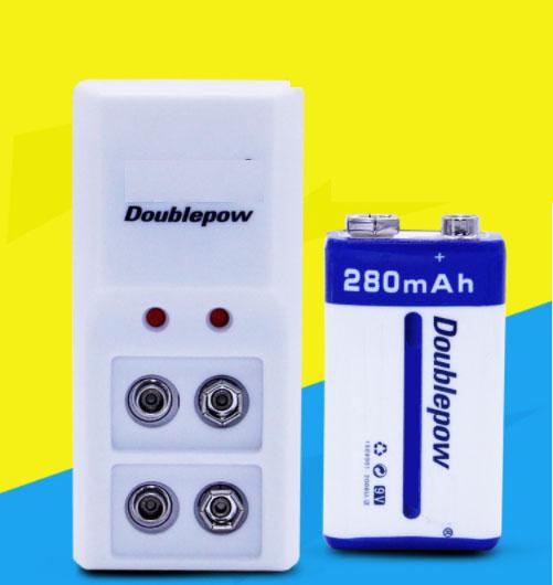 Combo sạc pin 9V và pin 280mAh DoublePow cao cấp