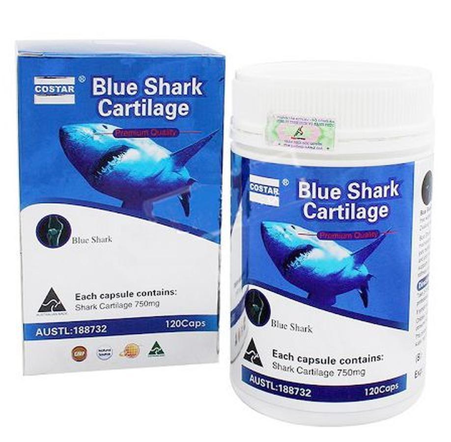 Sụn vi cá mập blue shark cartilage 750mg Úc (120 viên)