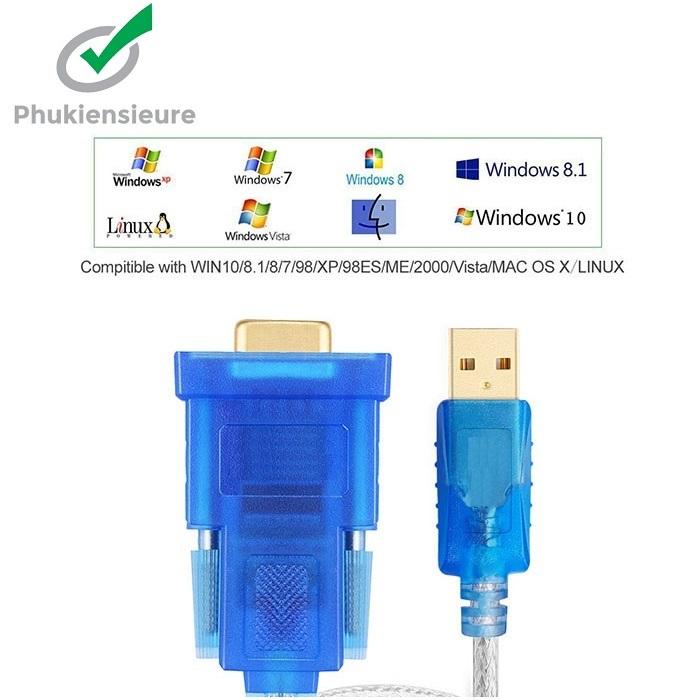 Cáp chuyển đổi usb to RS232 (âm)