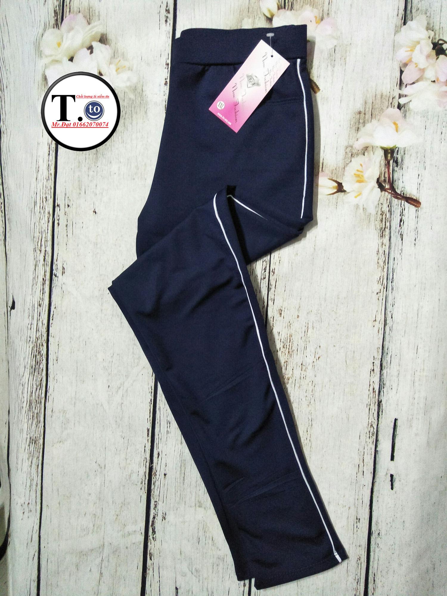 [HCM]Quần thun nữ - legging màu ĐEN XÁM XANH ĐEN (Ôm body viền sọc TRẮNG)