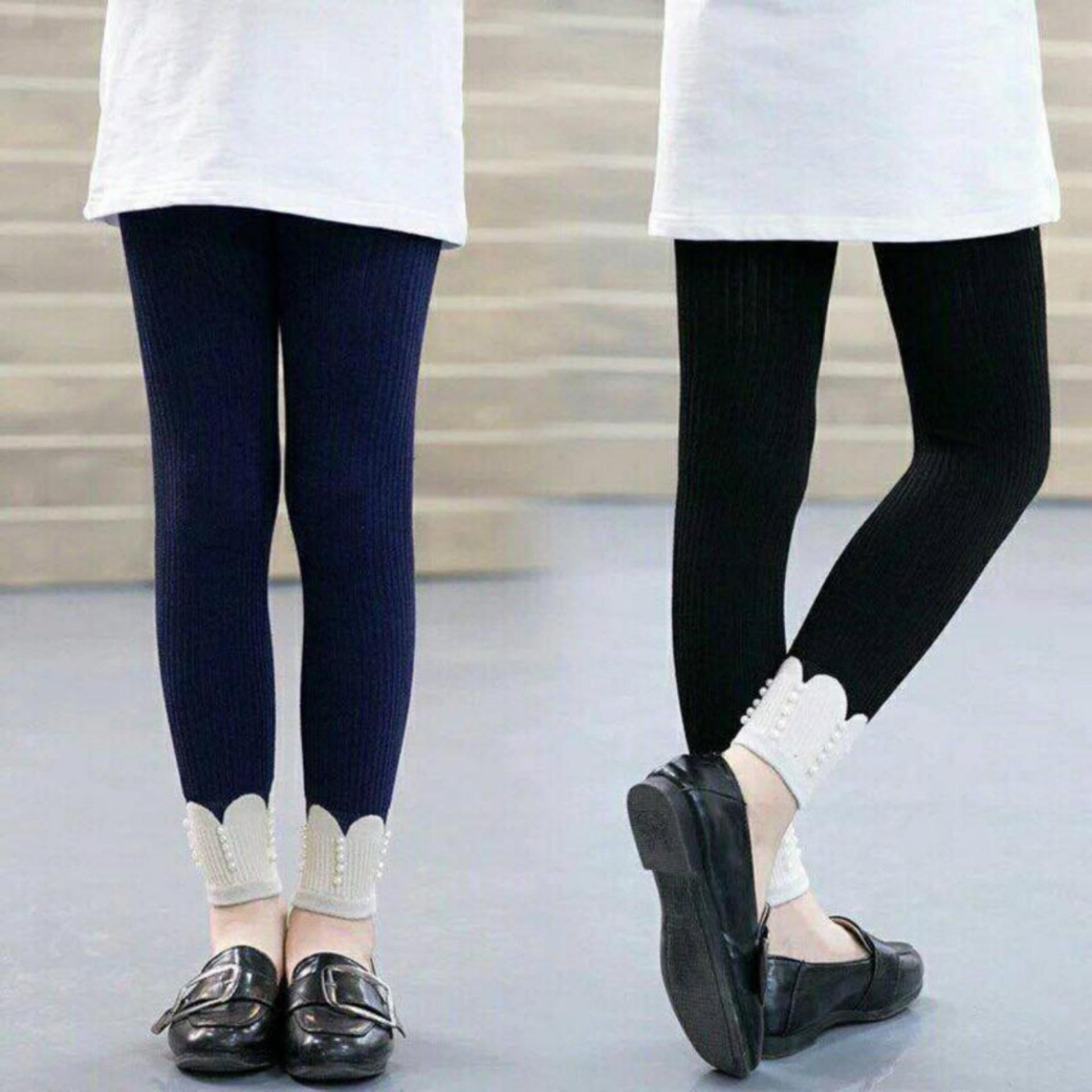 Combo 02 Quần Len Đính Hạt Ngọc Cho Bé