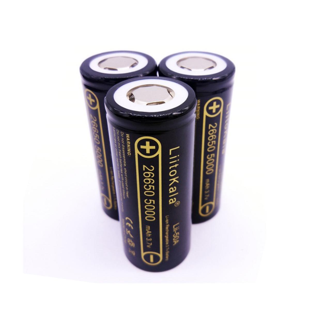 Pin sạc Lithium 26650 LiitoKala 3.7v 5000mah (1 viên)