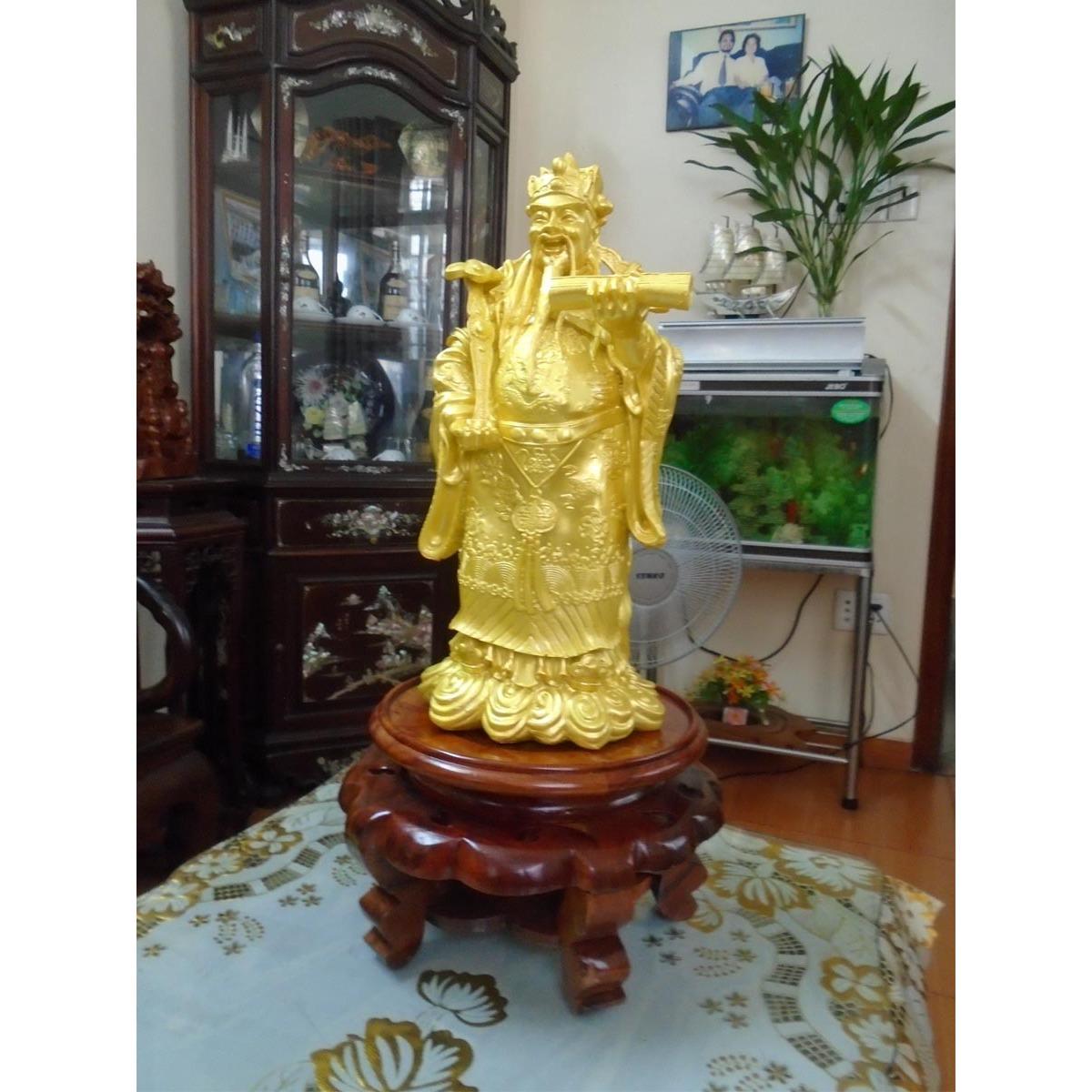 [HCM]Tượng Thần Tài đá poly vàng ( Tượng ông Lộc)