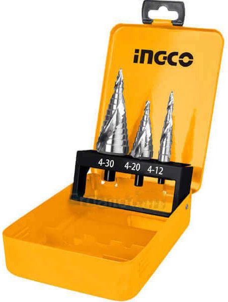 4-32mm bộ 3 mũi khoan chóp nón ingco aksds0302
