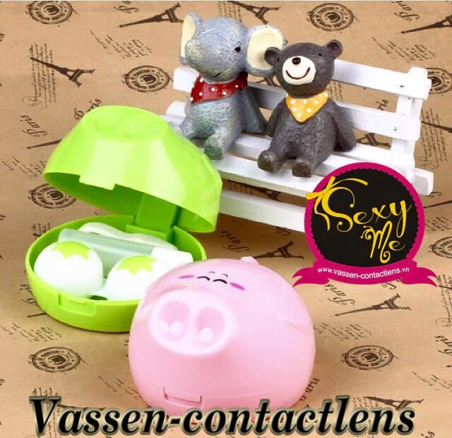 Hộp dựng lens CAO CẤP khay gương có kẹp gắp - tháo kính áp tròng 30k/1 cái