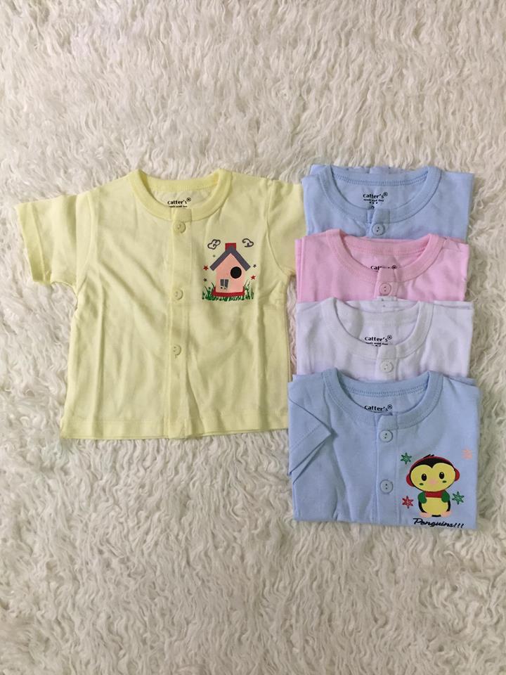 Set 5 Áo Cộc Catter Cổ Trụ Cho Bé Trai & Bé Gái Từ (1-12 Tháng)