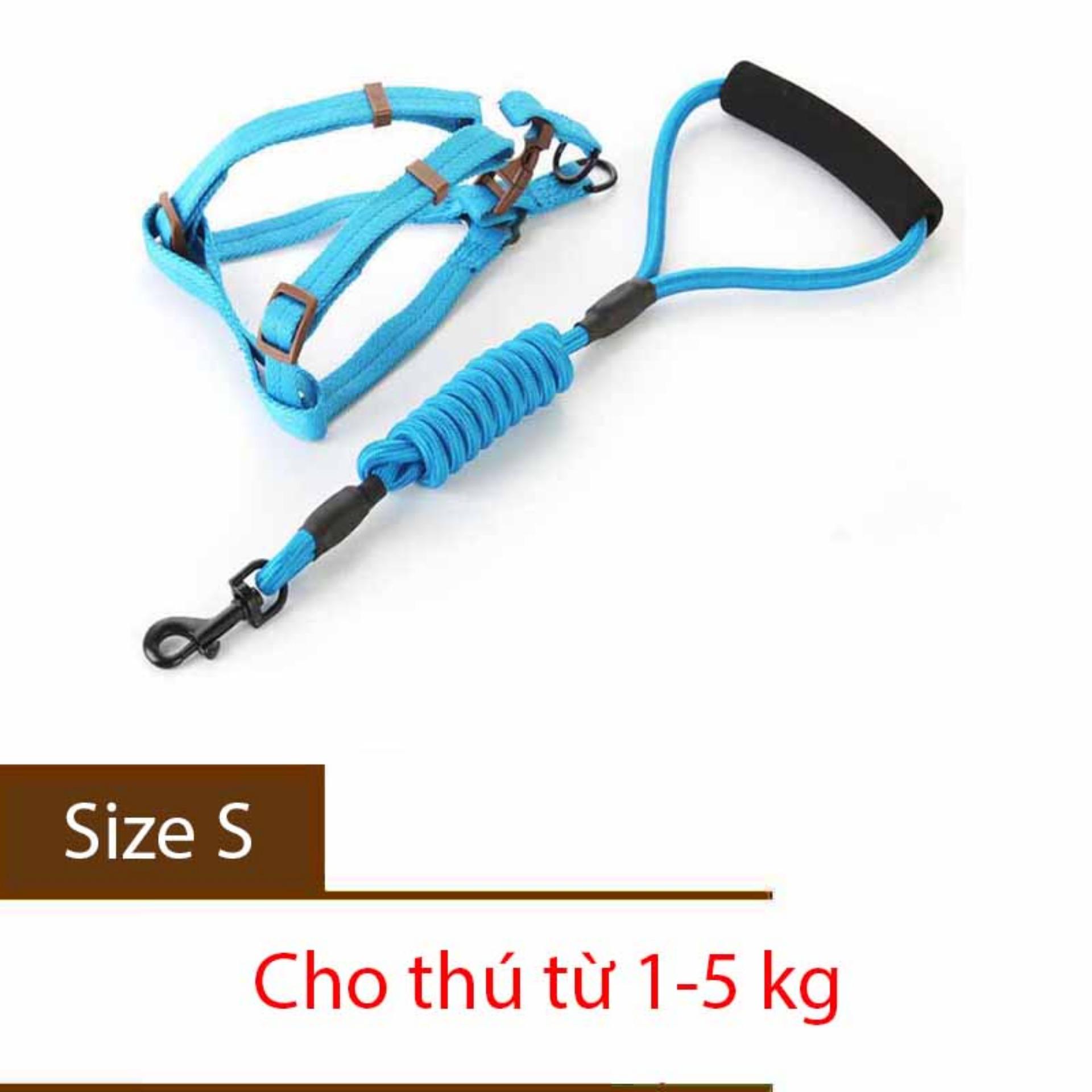 [HCM]Dây dắt chó loại tốt - Dây dắt chó ôm ngực - Dây dắt 005 Size S