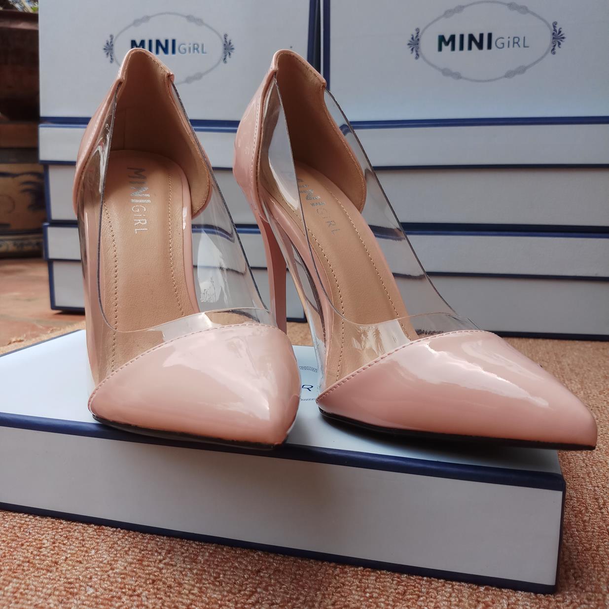 Giày cao gót nữ 9 phân ảnh thật - Size 34 đến 39 - 2017- 6A - Pink