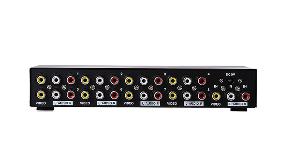 Bộ chia tín hiệu AV 1 ra 8 - 108AV (Đen)