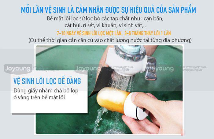 Máy Lọc Nước, Khử Mùi, Khử Màu Tại Vòi JOYOUNG JYW-T01 Thương Hiệu Sigapore