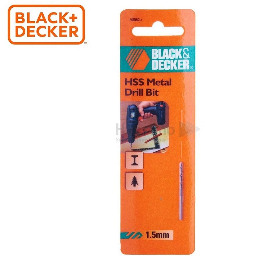 BLACK+DECKER - A8062 COMBO 3 Mũi khoan sắt HSS 1.5mm
