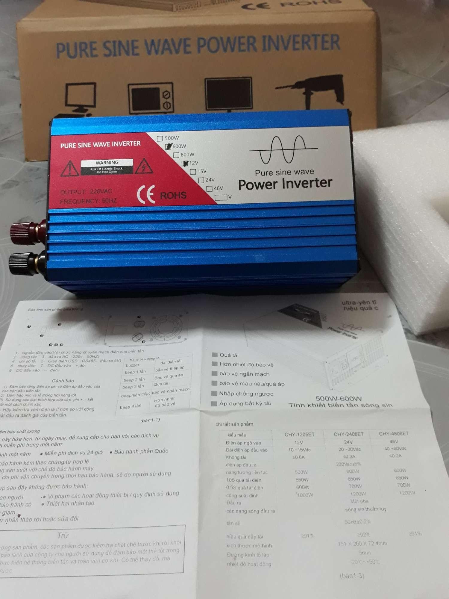 Kích điện sin chuẩn 600w