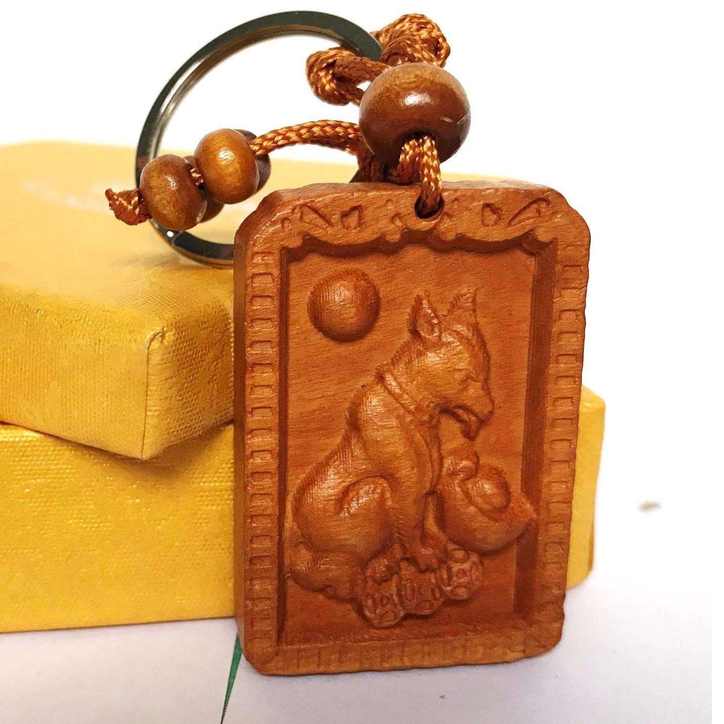 Móc treo chìa khóa phong thủy 12 con giáp (TUẤT)(mẫu 2)