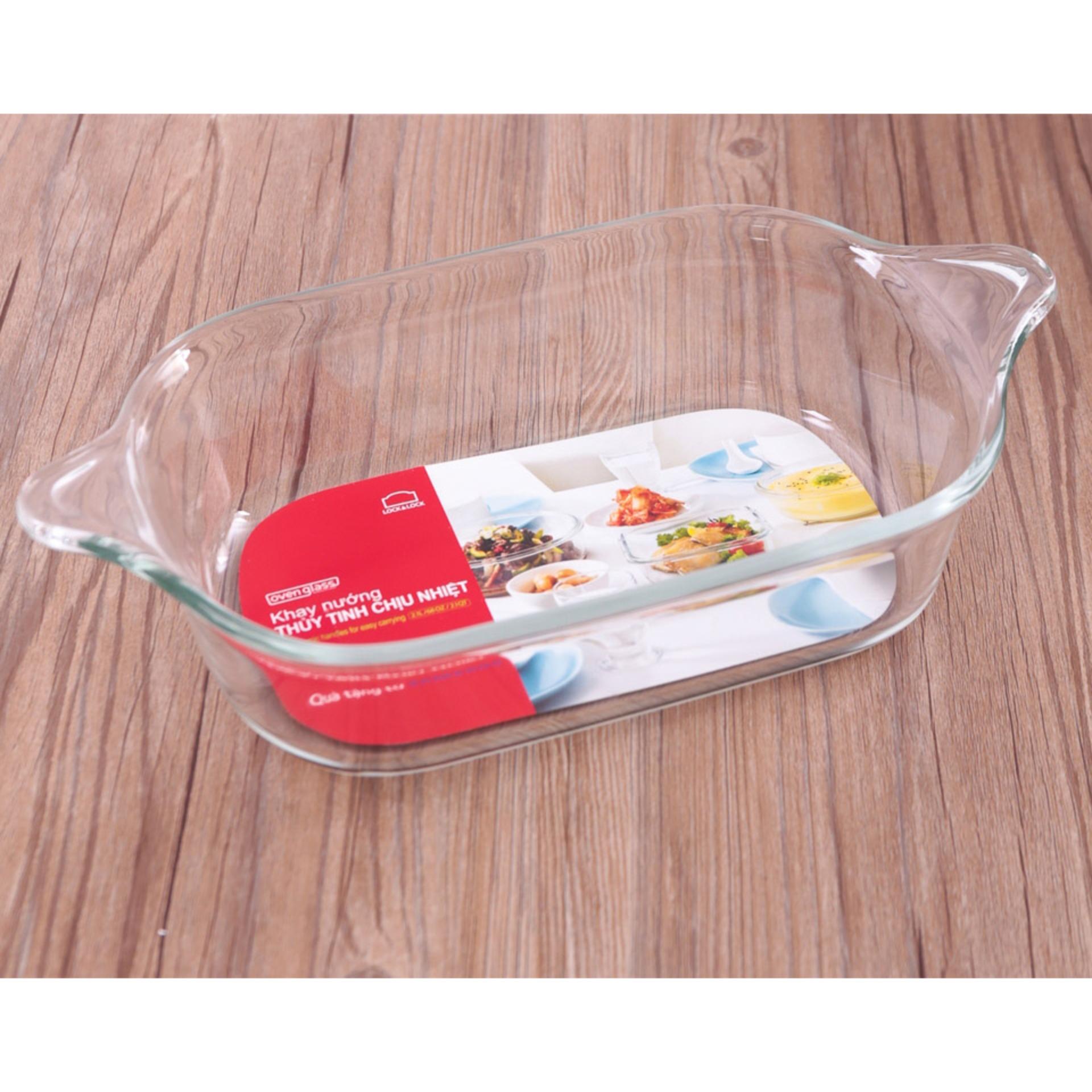 Khay nướng thủy tinh chịu nhiệt LOCK&LOCK 2000ML