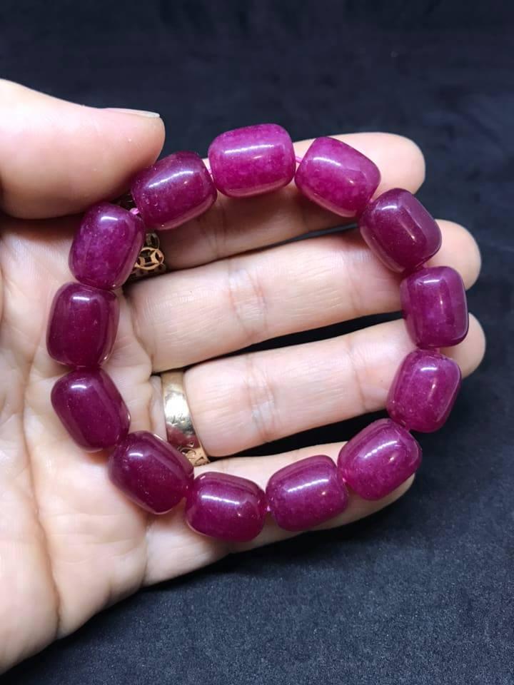 Vòng tay lu thống ruby hồng ngọc-10ly