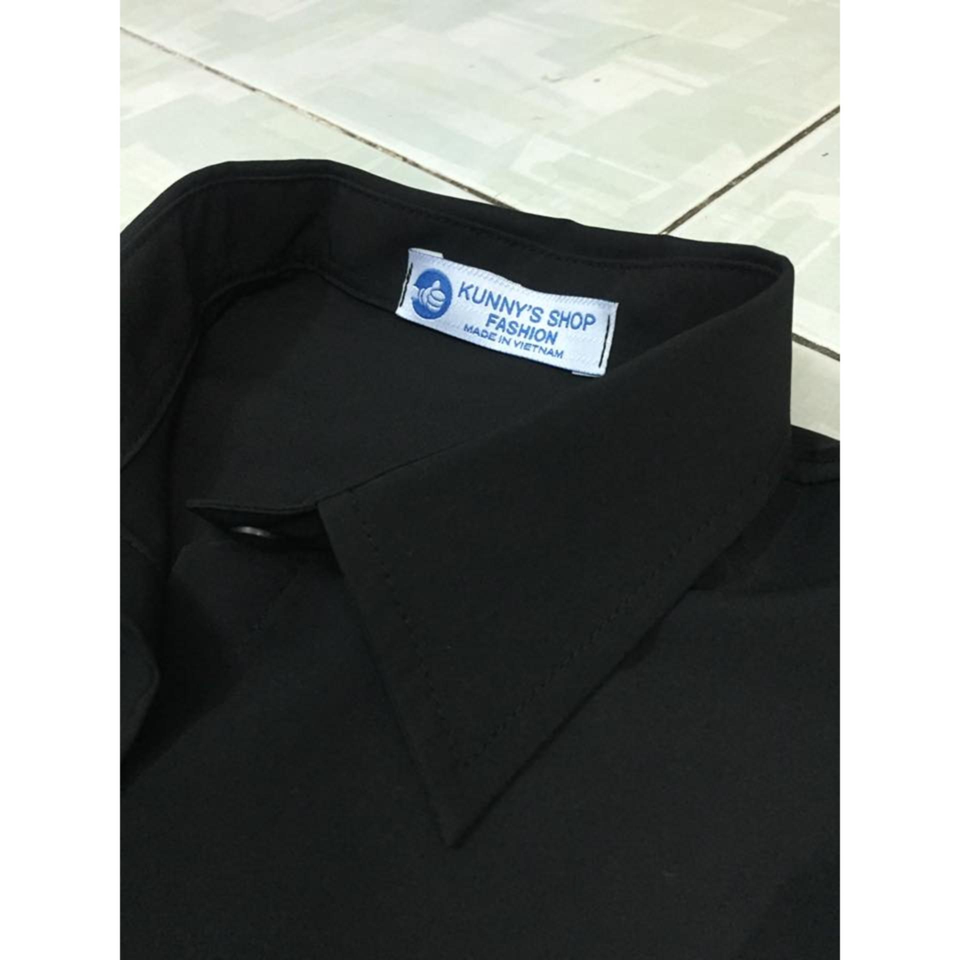 Áo Sơ mi oversize tay dài trắng / đen không túi.