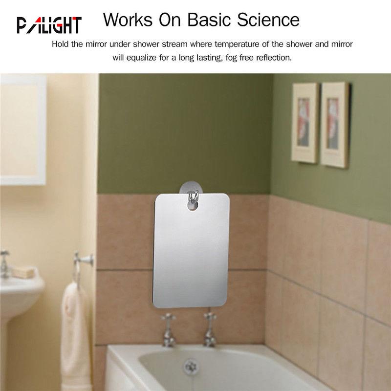 PAlight Fogless Shower Mirror Shaving Anti-Fog Shower Mirror for Bathroom Travel Household Kit