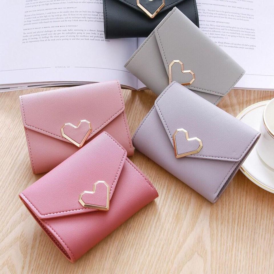 ví nữ mini khóa trái tim