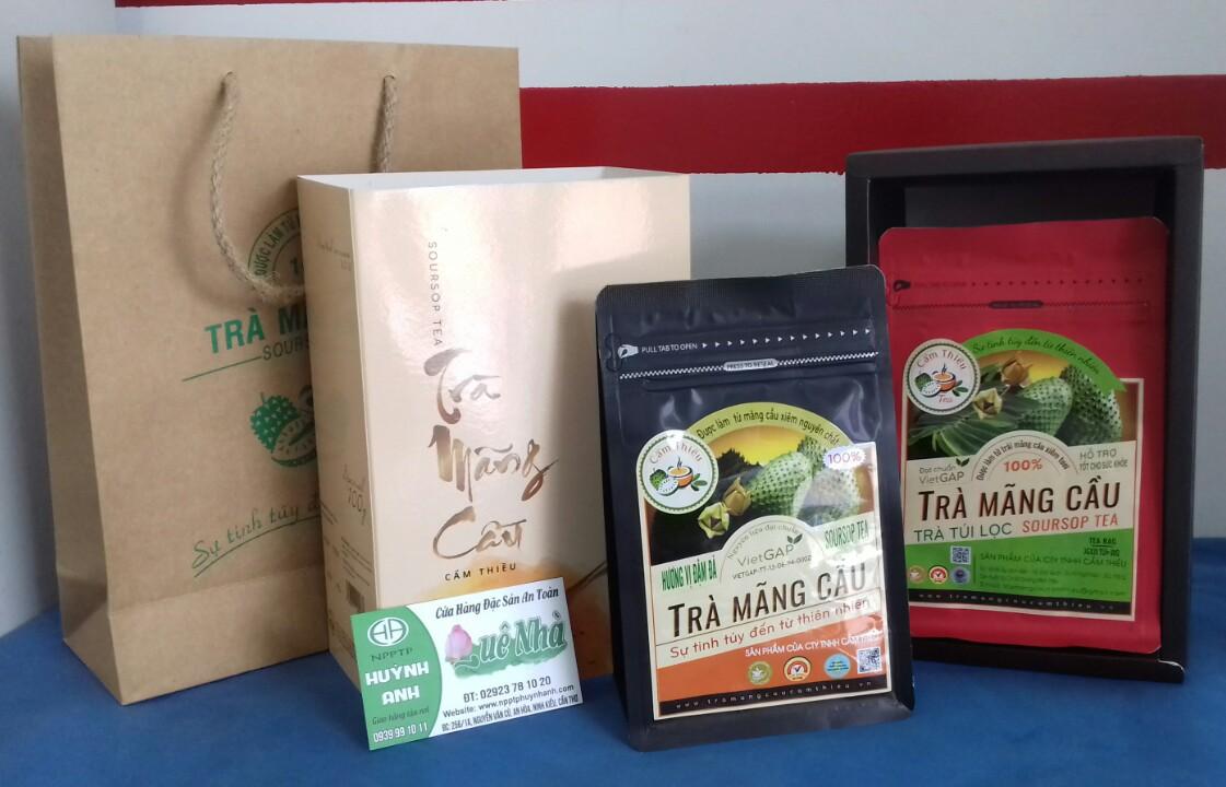 HỘP COMBO TRÀ MÃNG CẦU CẨM THIỀU 100G (Trà hương vị đậm đà và Trà túi lọc)